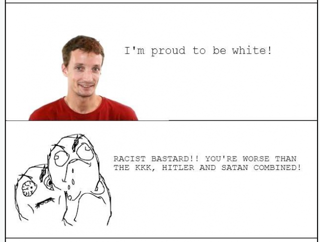 "Jestem dumny, że jestem biały"