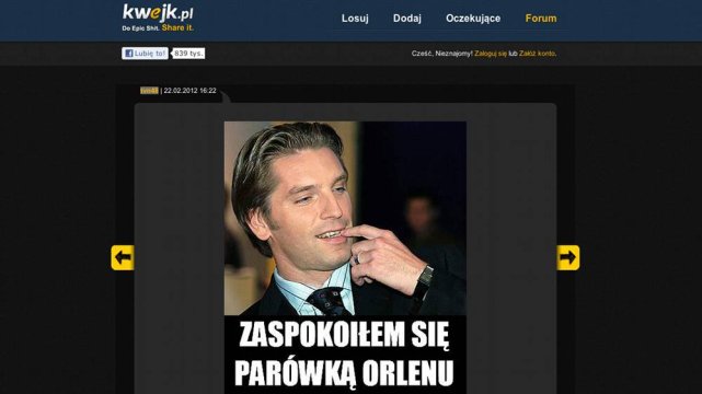 Zrzut ekranu strony kwejk.pl