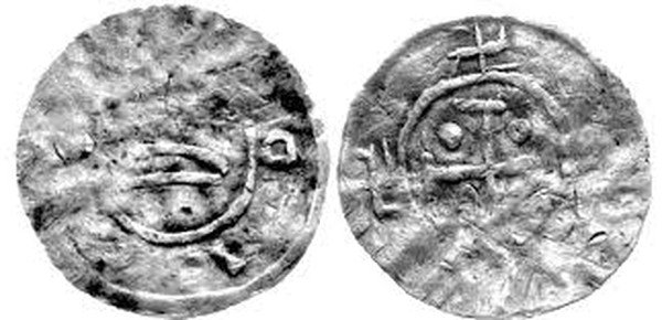 Domniemany denar Mieszka I. Dziś naukowcy przypisują tę monetę wnukowi legendarnego władcy - Mieszkowi II.