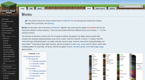 Na oficjalnej wiki Minecrafta znadziesz odpowiedzi na niemal wszystkie pytania (po angielsku)