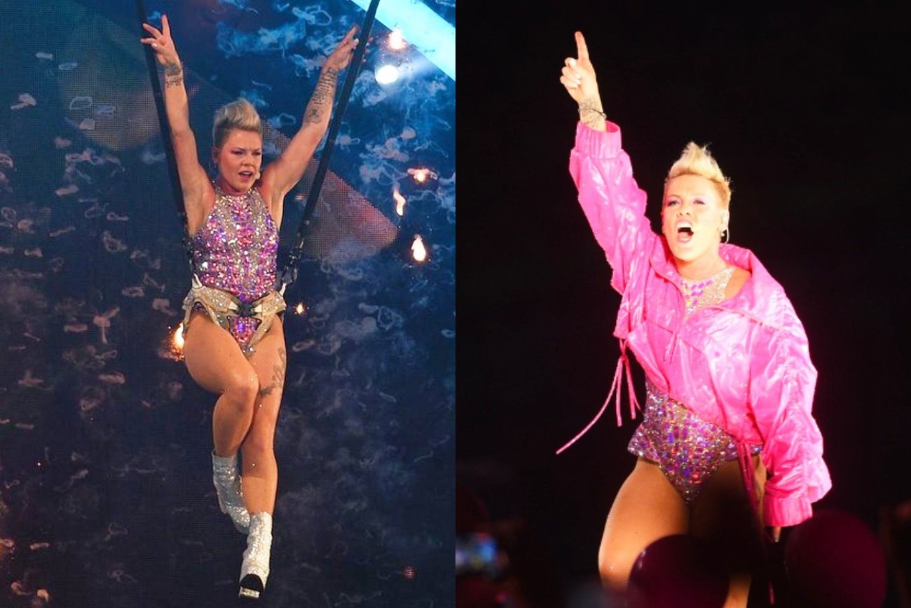 Pink w Warszawie. Gwiazda latała po PGE i nie obyło się bez drobnej wpadki