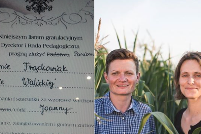 Jednopłciowa para doceniona przez wiejską szkołę