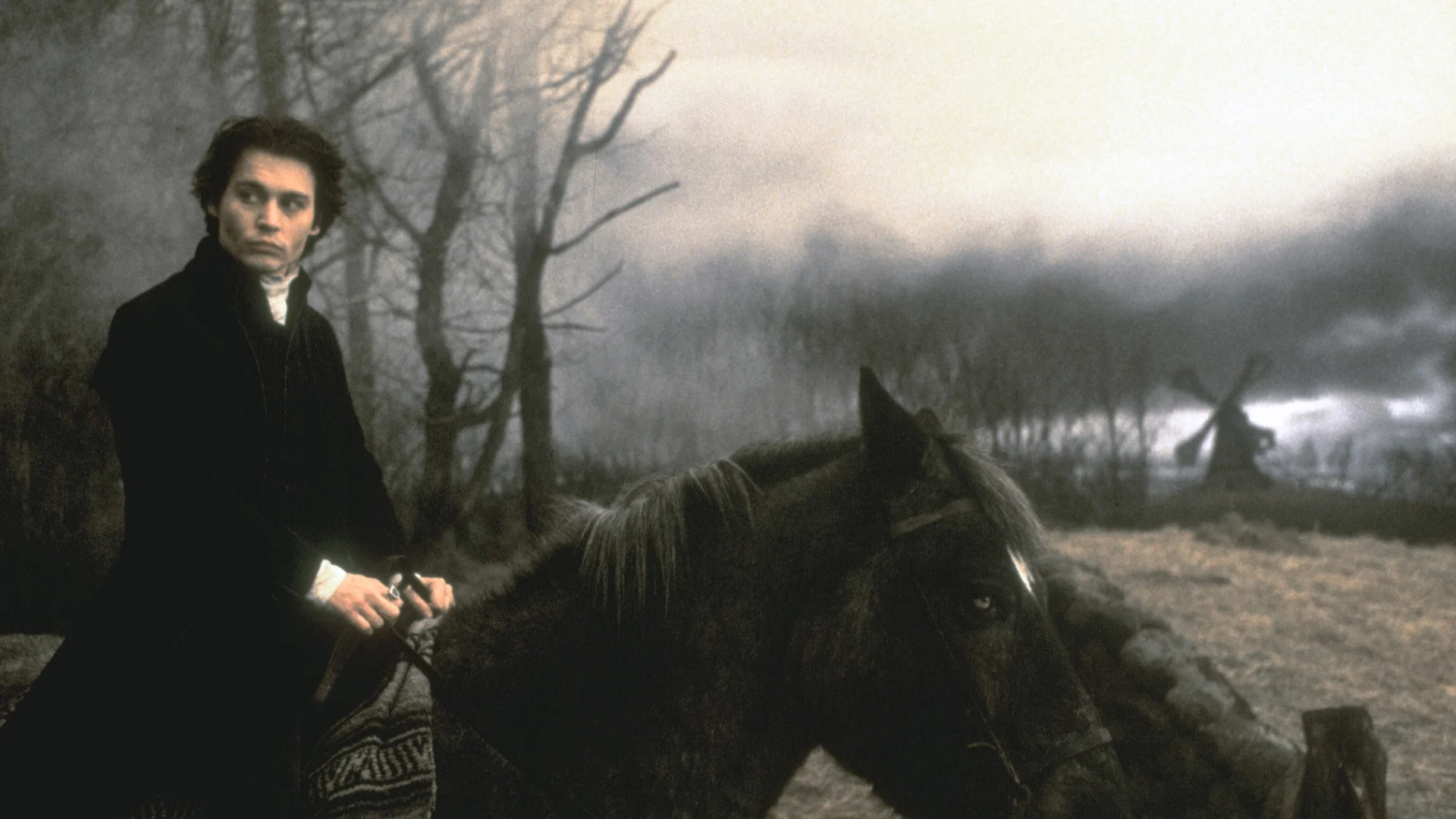 Johnny Depp w filmie "Jeździec bez głowy" Tima Burtona