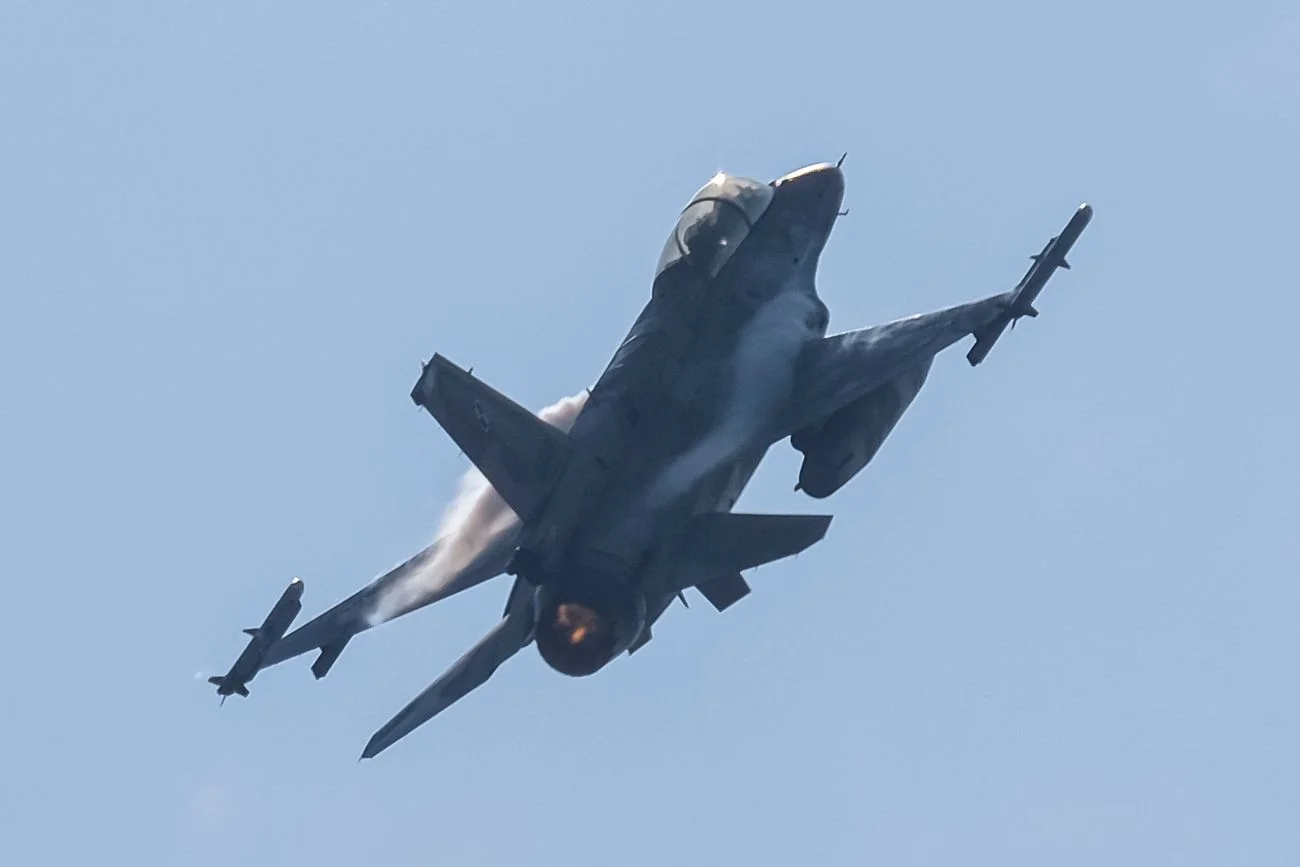 Samolot F-16 należący do polskiej armii