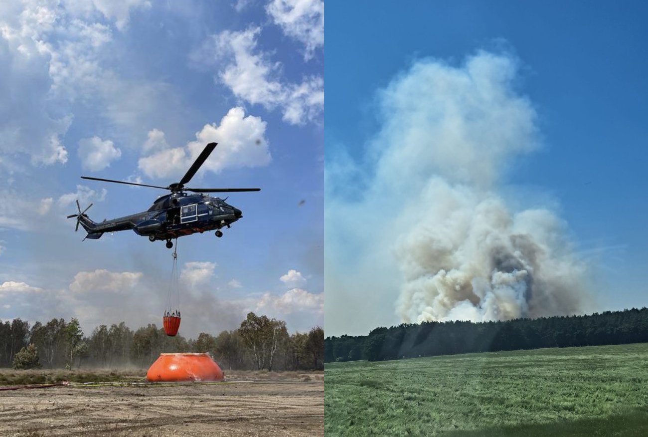 Niemcy. Ogromny pożar trawi dawne poligony wojskowe. "Wiele eksplozji".