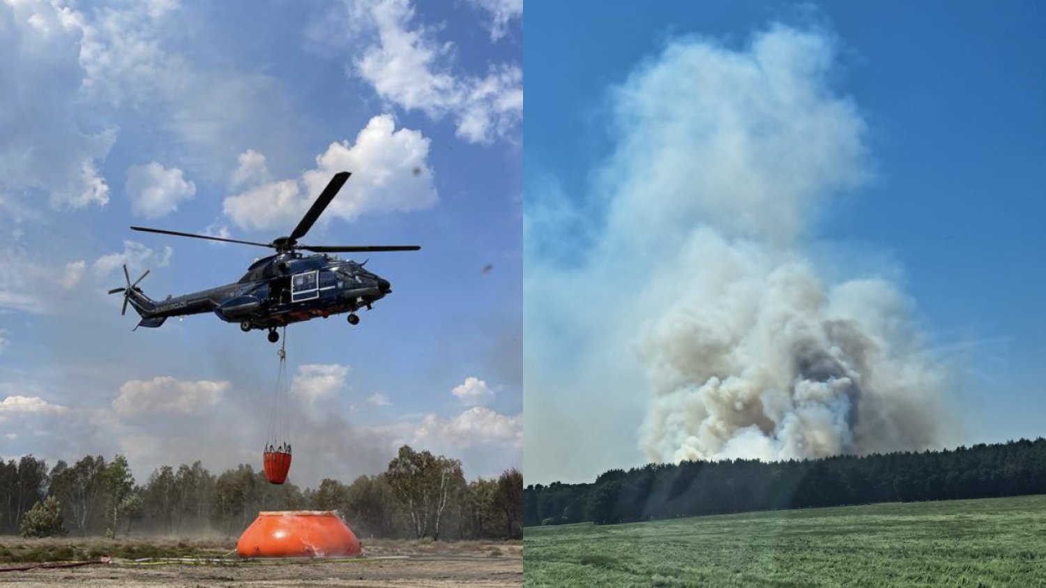 Niemcy. Ogromny pożar trawi dawne poligony wojskowe. "Wiele eksplozji".