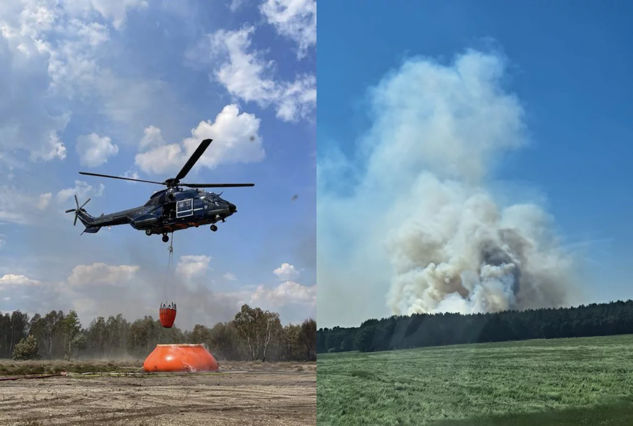 Niemcy. Ogromny pożar trawi dawne poligony wojskowe. "Wiele eksplozji".