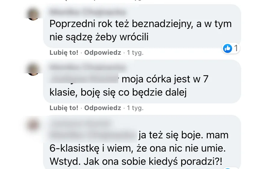 Komentarze internautów