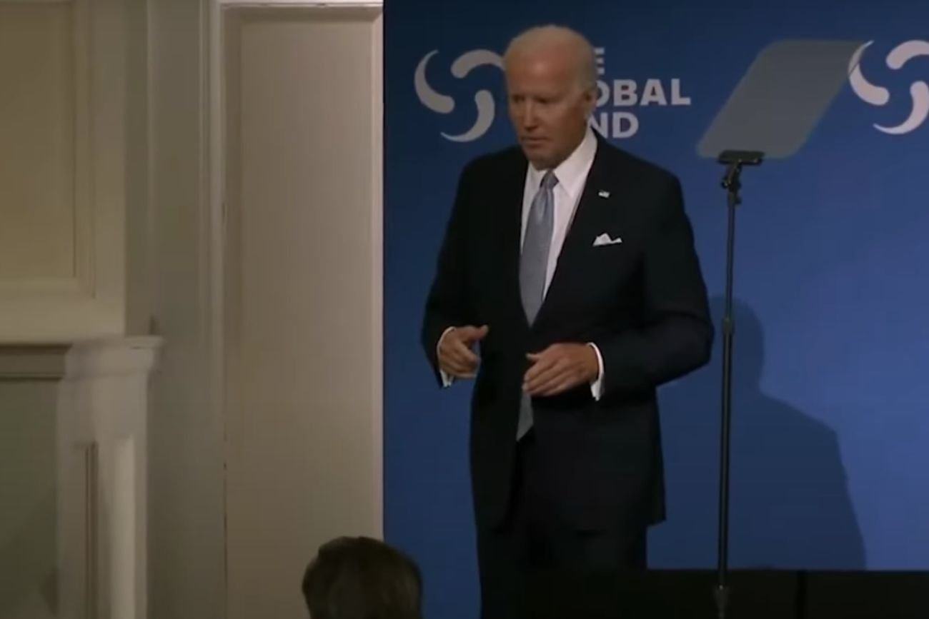 Joe Biden podczas konferencji "The Global Fund" (zrzut ekranu).