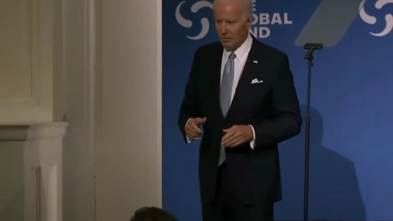 Joe Biden podczas konferencji "The Global Fund" (zrzut ekranu).