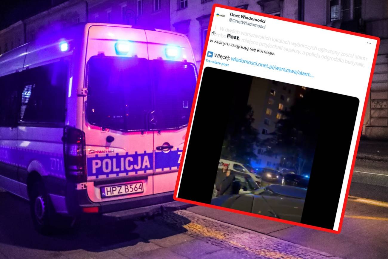 Warszawa: Alarm bombowy w dwóch lokalach wyborczych. Interwencja policji