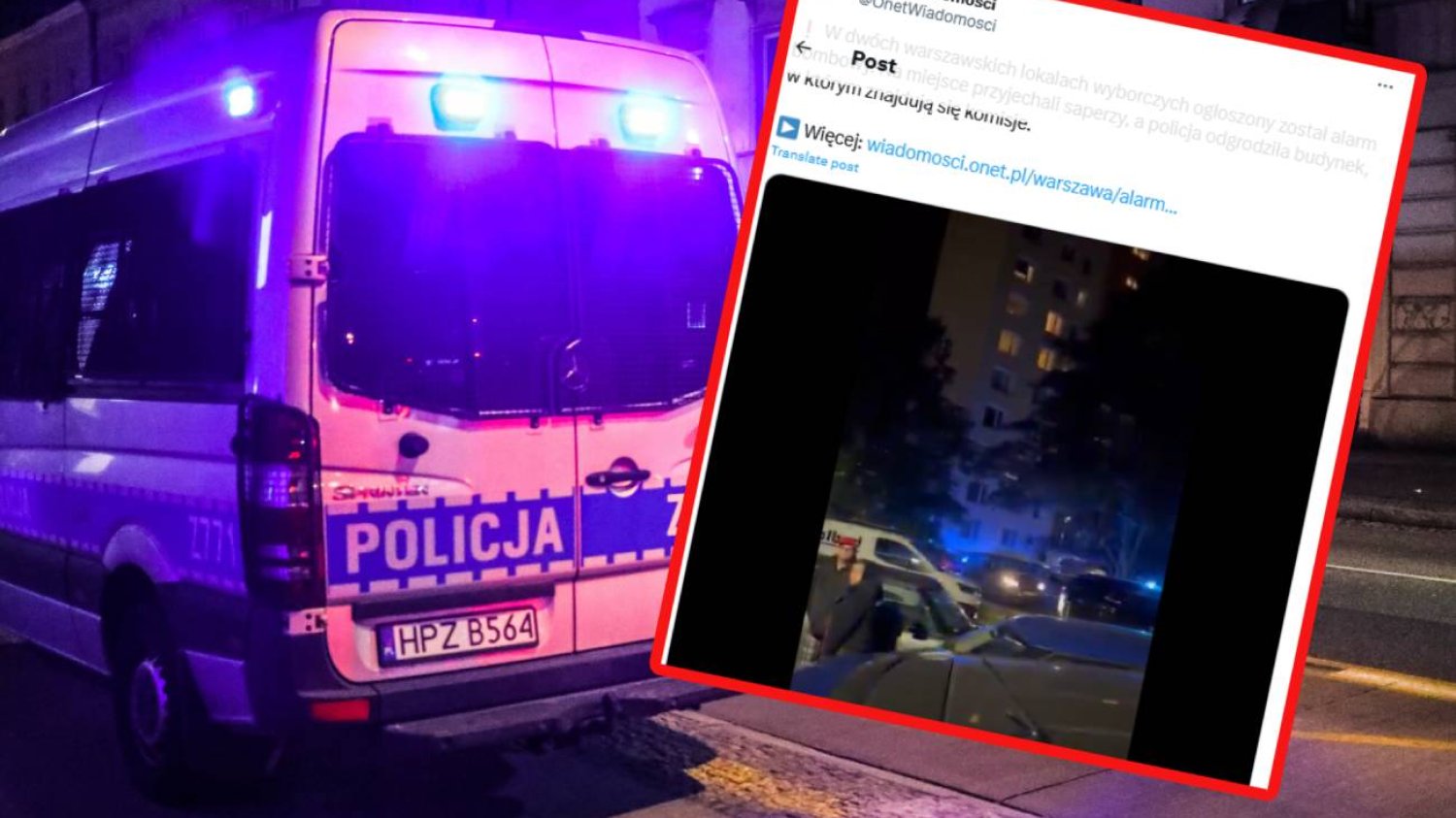 Warszawa: Alarm bombowy w dwóch lokalach wyborczych. Interwencja policji