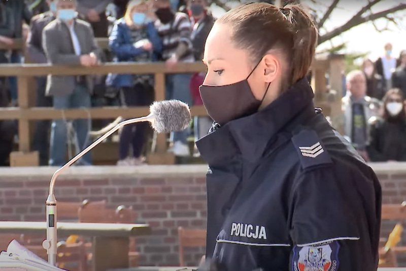 Podczas zjazdu motocyklistów głos zabrała policjantka.