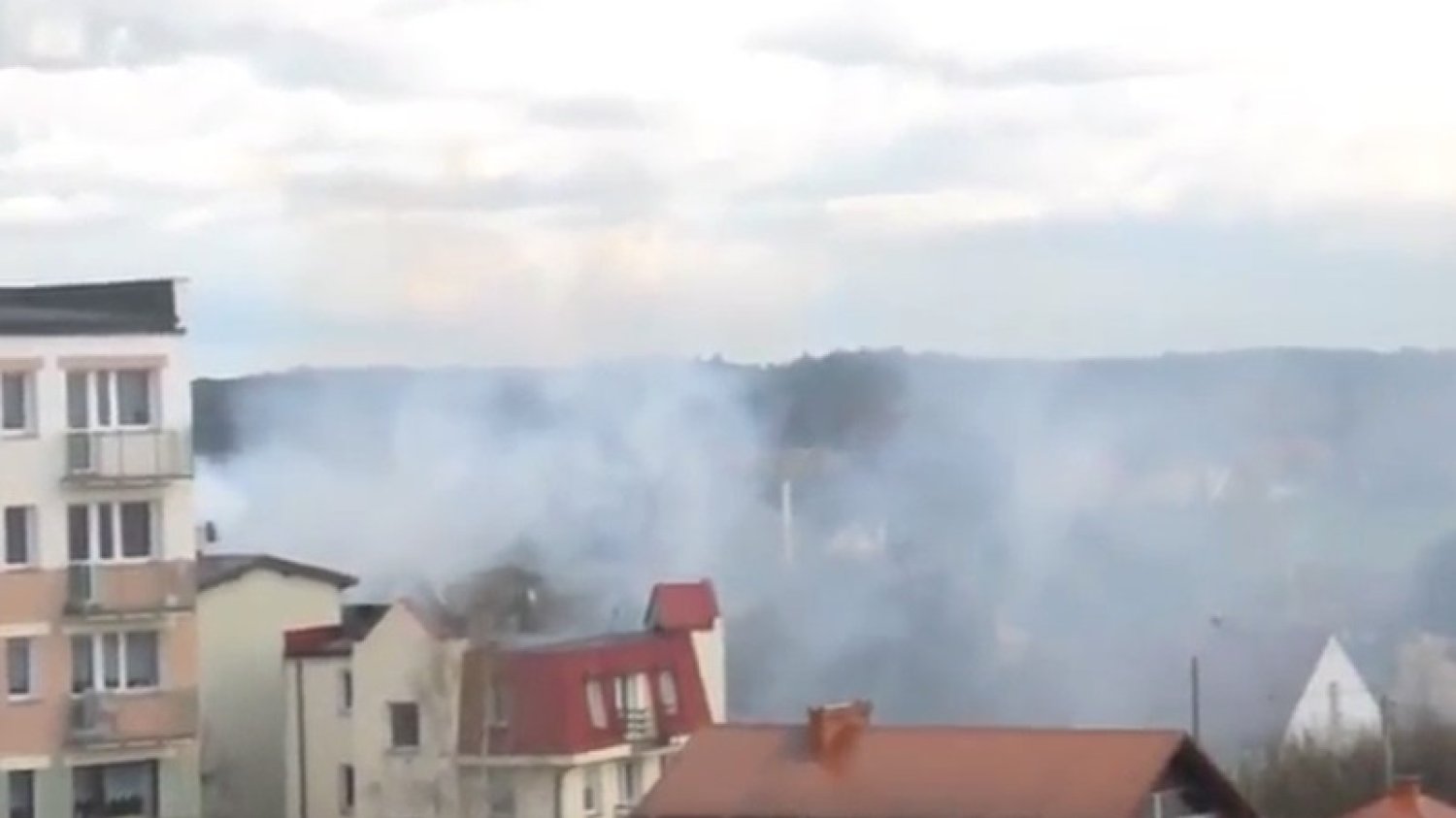 Smog w Kościerzynie na północy Polski, jedno z najbardziej zanieczyszczonych miast w województwie pomorskim.