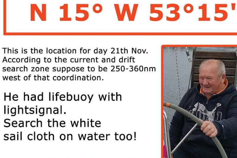 Bliscy zaginionego Stanisława Dąbrownego proszą o pomoc w poszukiwaniach polskiego żeglarza.