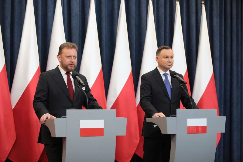 Minister zdrowia Łukasz Szumowski i prezydent Andrzej Duda o koronawirusie