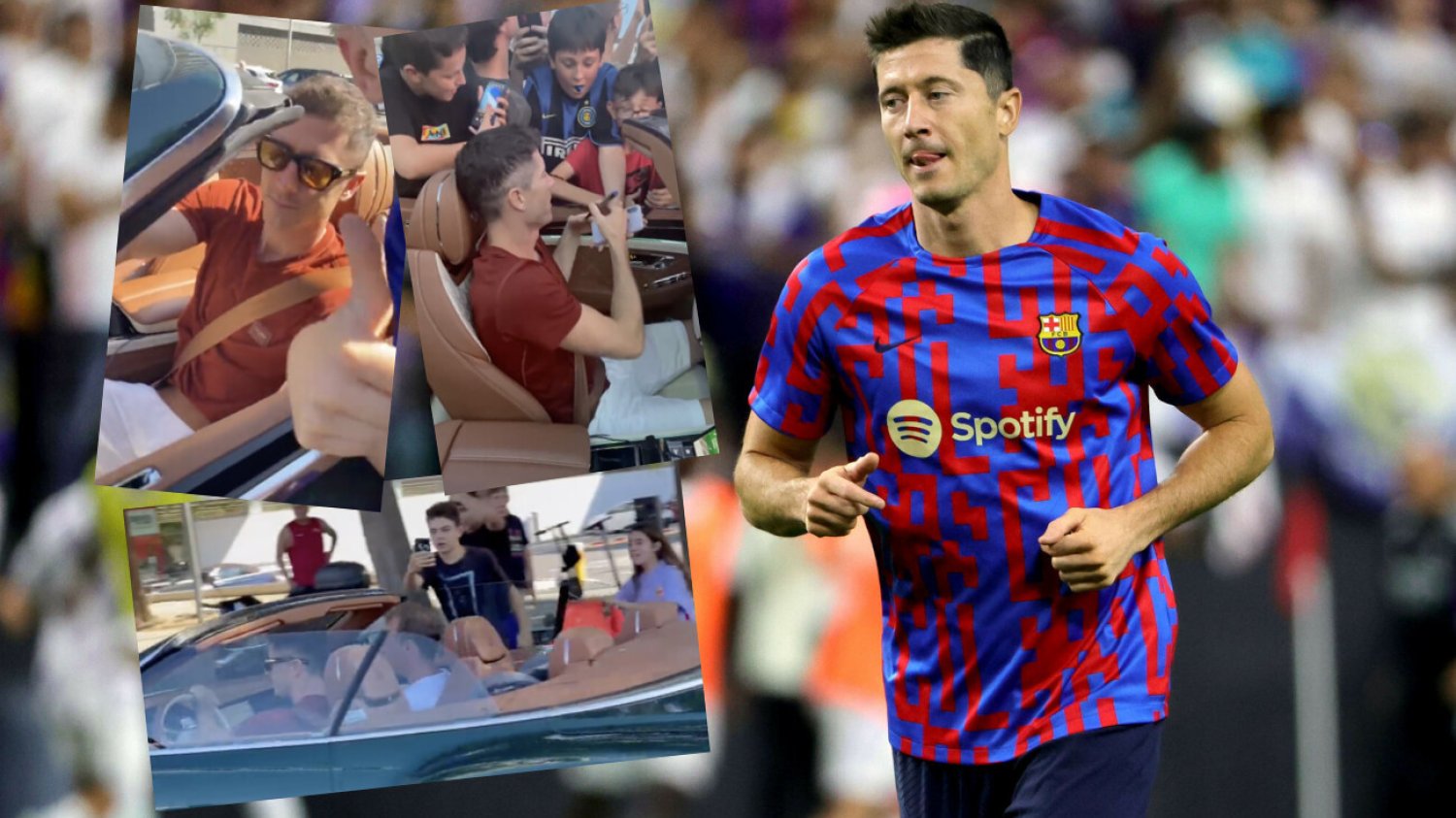 Robert Lewandowski w środę pojawił się w ośrodku treningowym FC Barcelony. Kibice oszaleli na widok Polaka.
