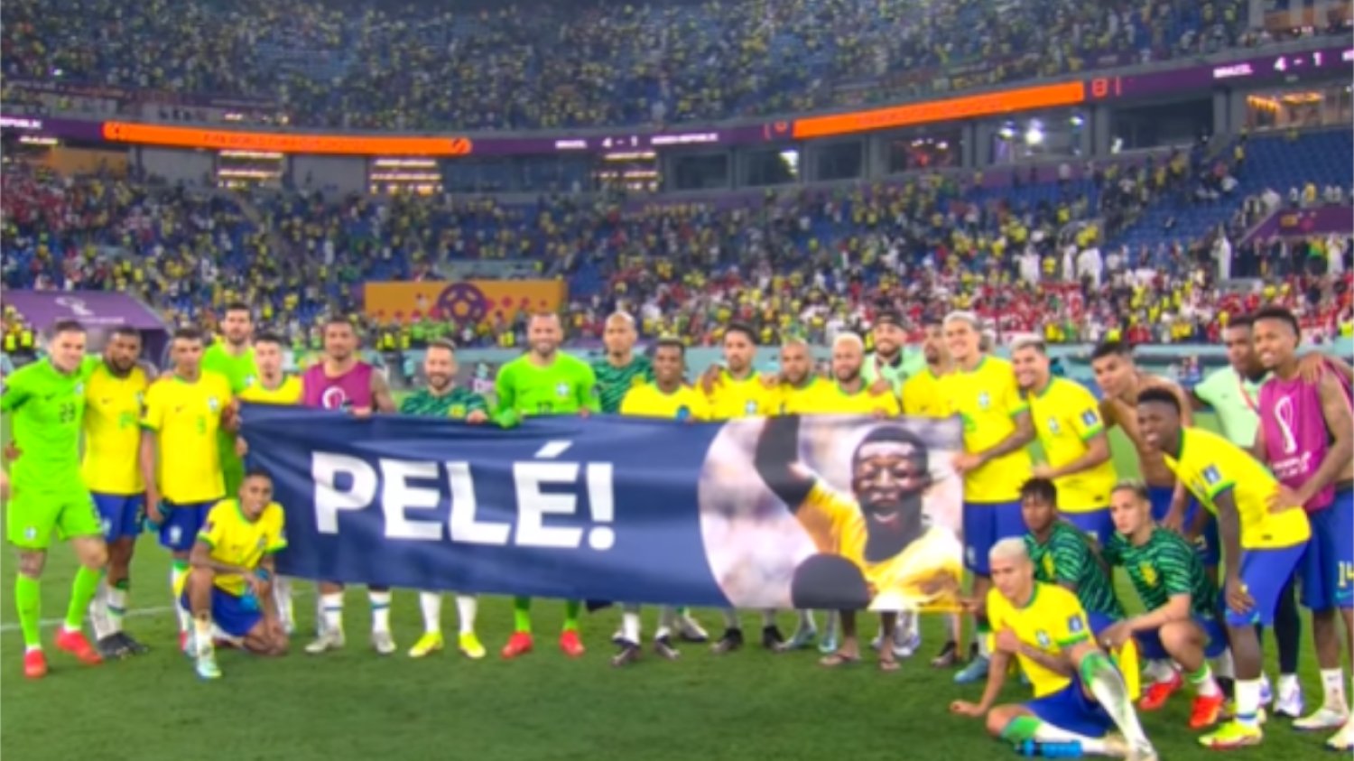 Brazylijczycy po meczu z Koreą Południową oddali hołd legendzie swojego kraju. Pelé przebywa w szpitalu w poważnym stanie