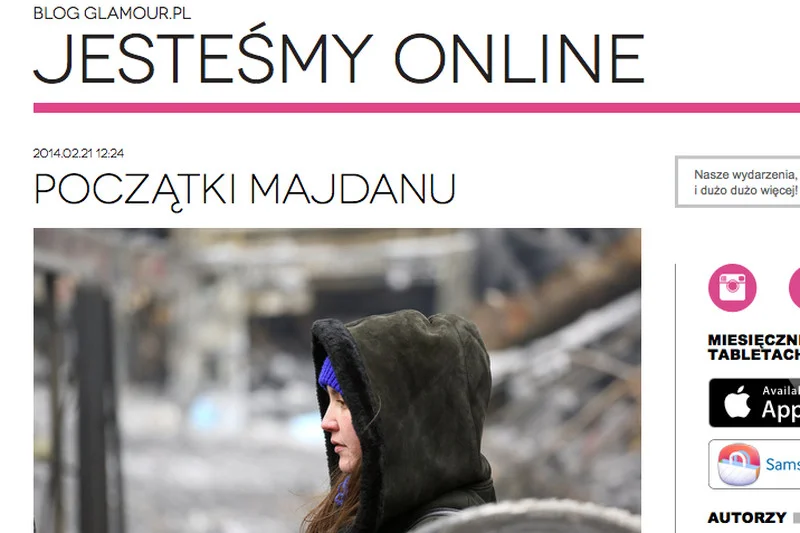 "Glamour" też pisze o Ukrainie.