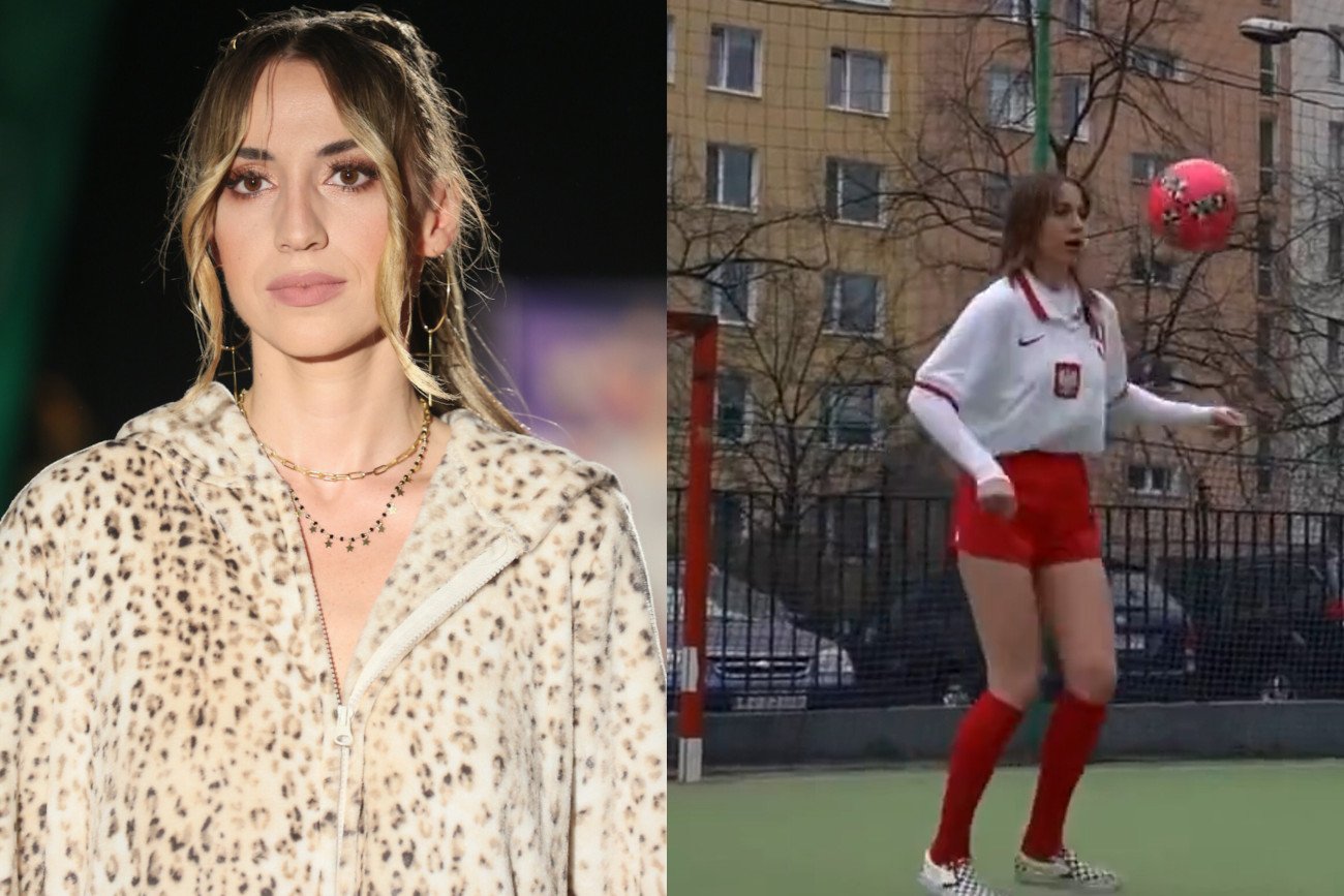 Marianna Schreiber pokazała swoje piłkarskie umiejętności.