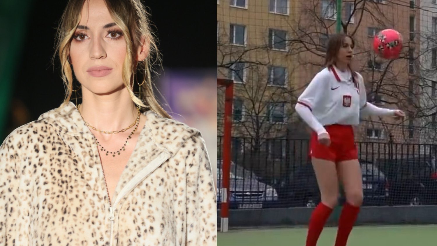 Marianna Schreiber pokazała swoje piłkarskie umiejętności.