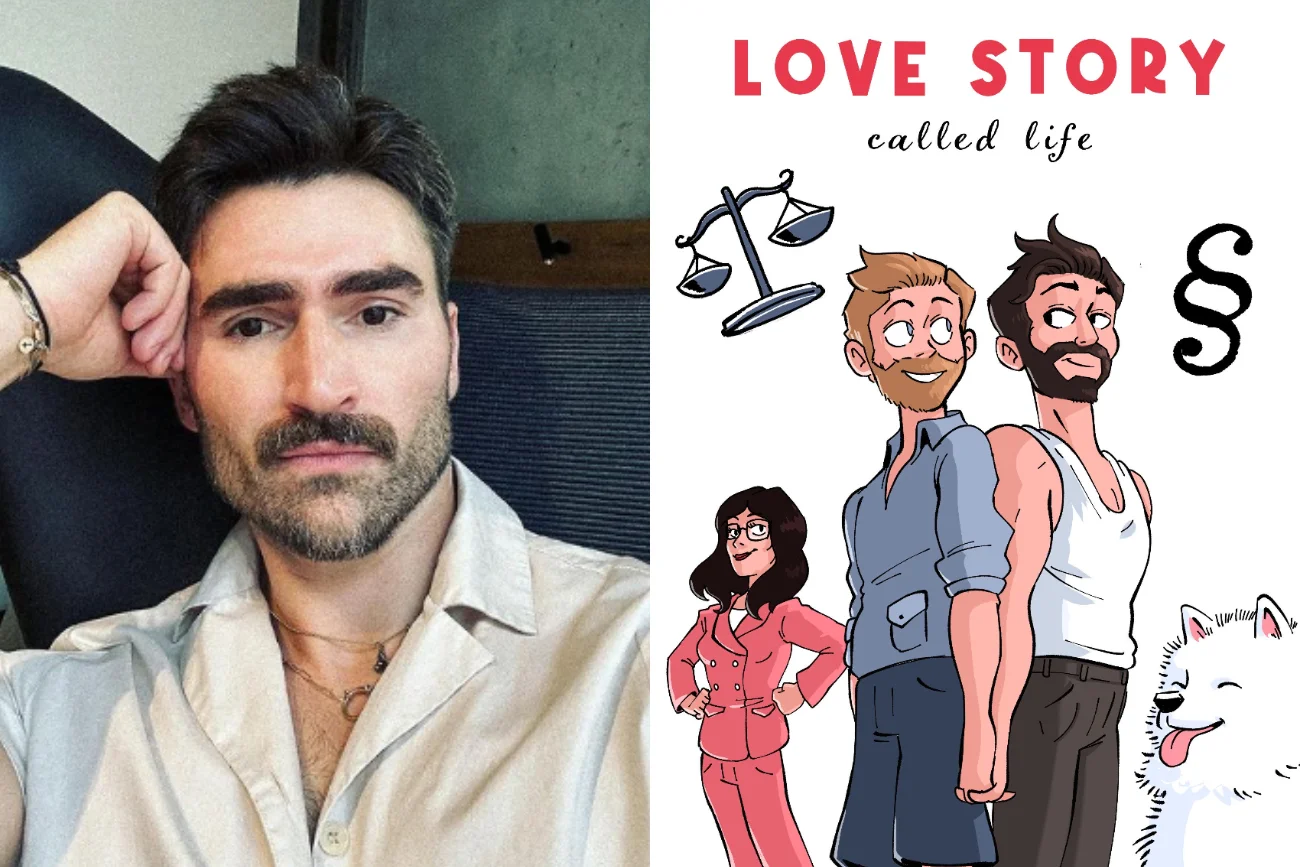 Jacek Jelonek i Oliwer Kubiak wydali komiks edukacyjno-prawny dla osób LGBTQ+. Jacek Jelonek i Oliwer Kubiak wydali komiks edukacyjno-prawny dla osób LGBTQ+.