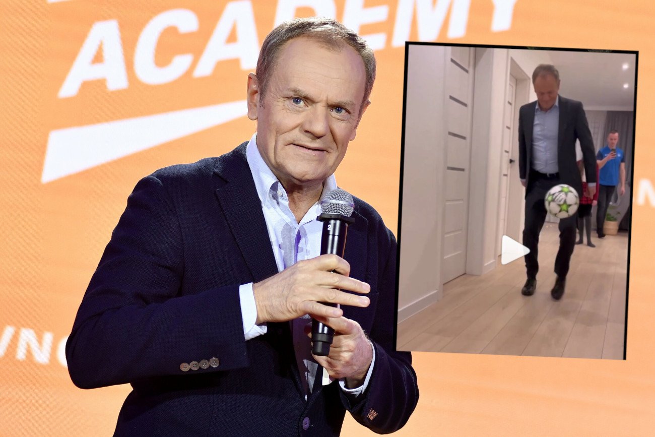 Tusk przyjął zaproszenie na mecz do... domu. Jest nagranie z Instagrama