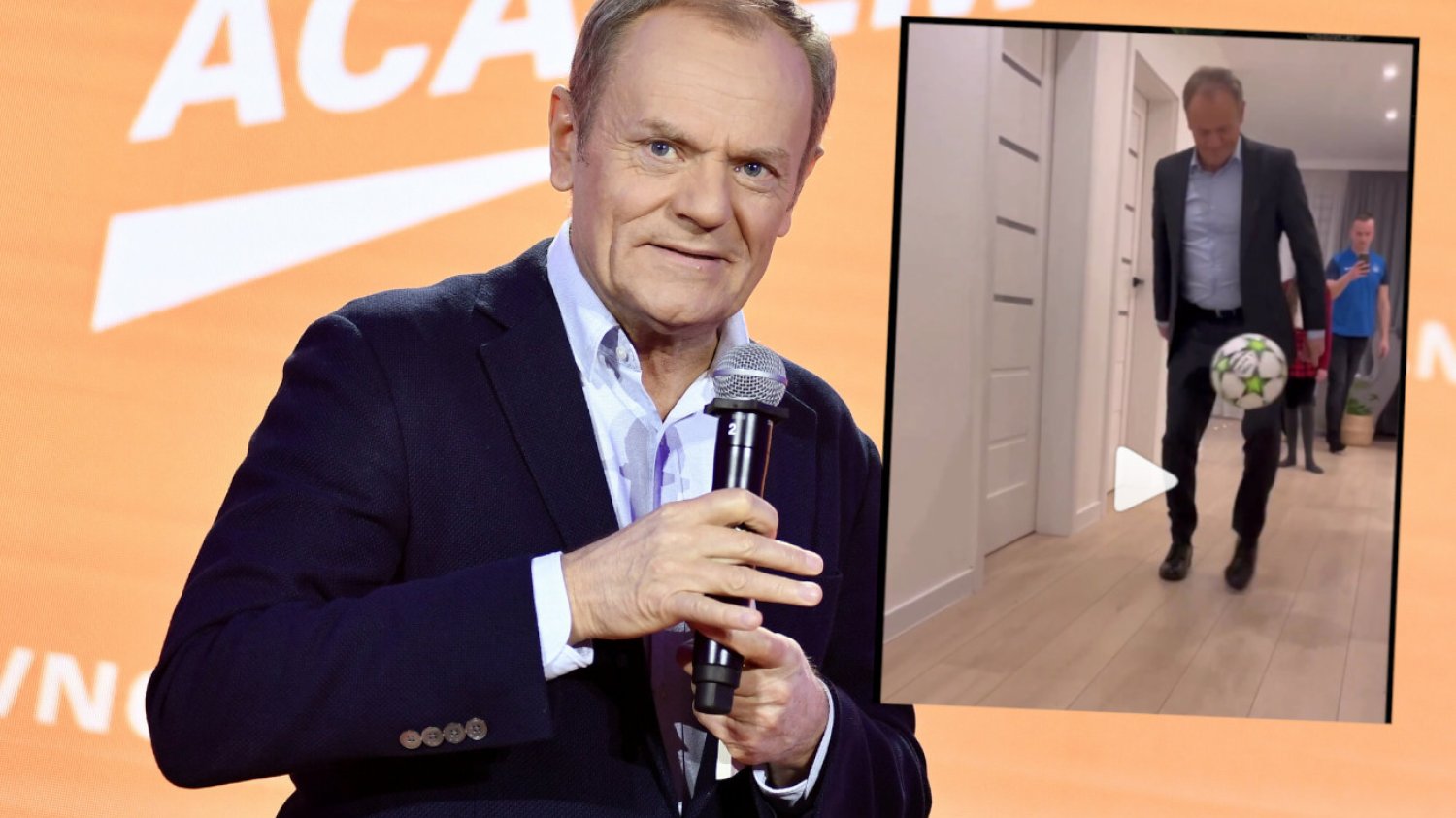 Tusk przyjął zaproszenie na mecz do... domu. Jest nagranie z Instagrama