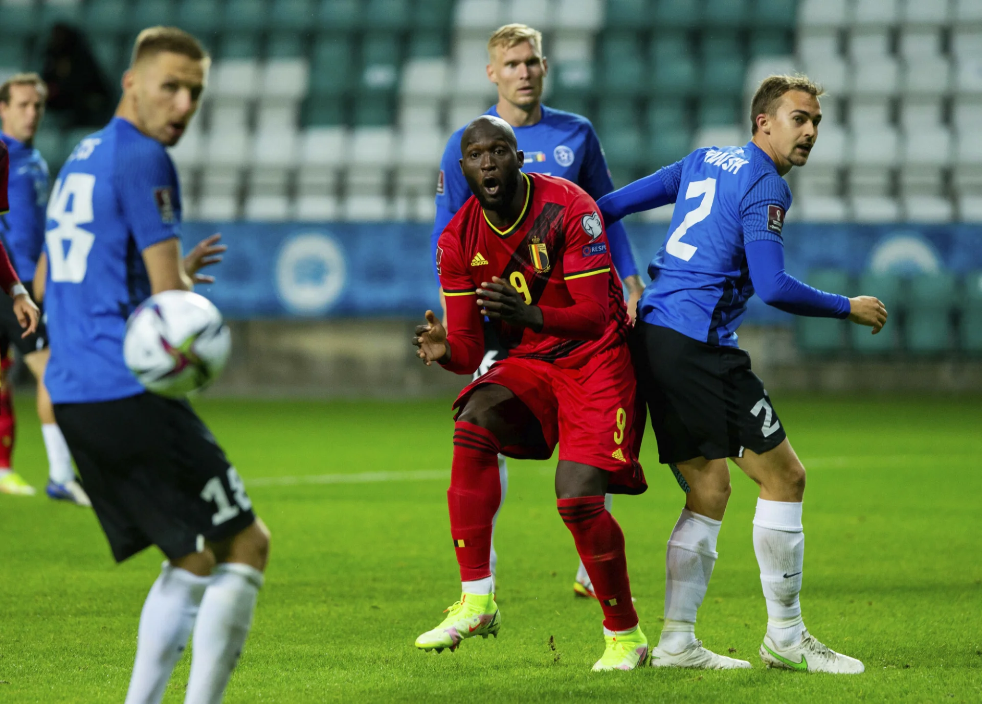 Romelu Lukaku dał się we znaki Estończykom na ich stadionie