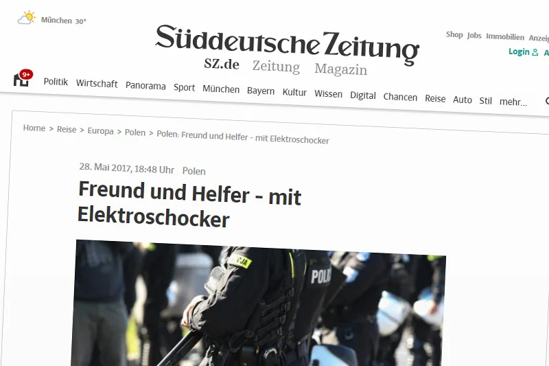 Niemiecki dziennik "Süddeutsche Zeitung" szeroko opisuje skandal ze śmiercią torturowanego na komisariacie 25-letniego Igora Stachowiaka i skalę innych problemów z brutalnością policji w Polsce.