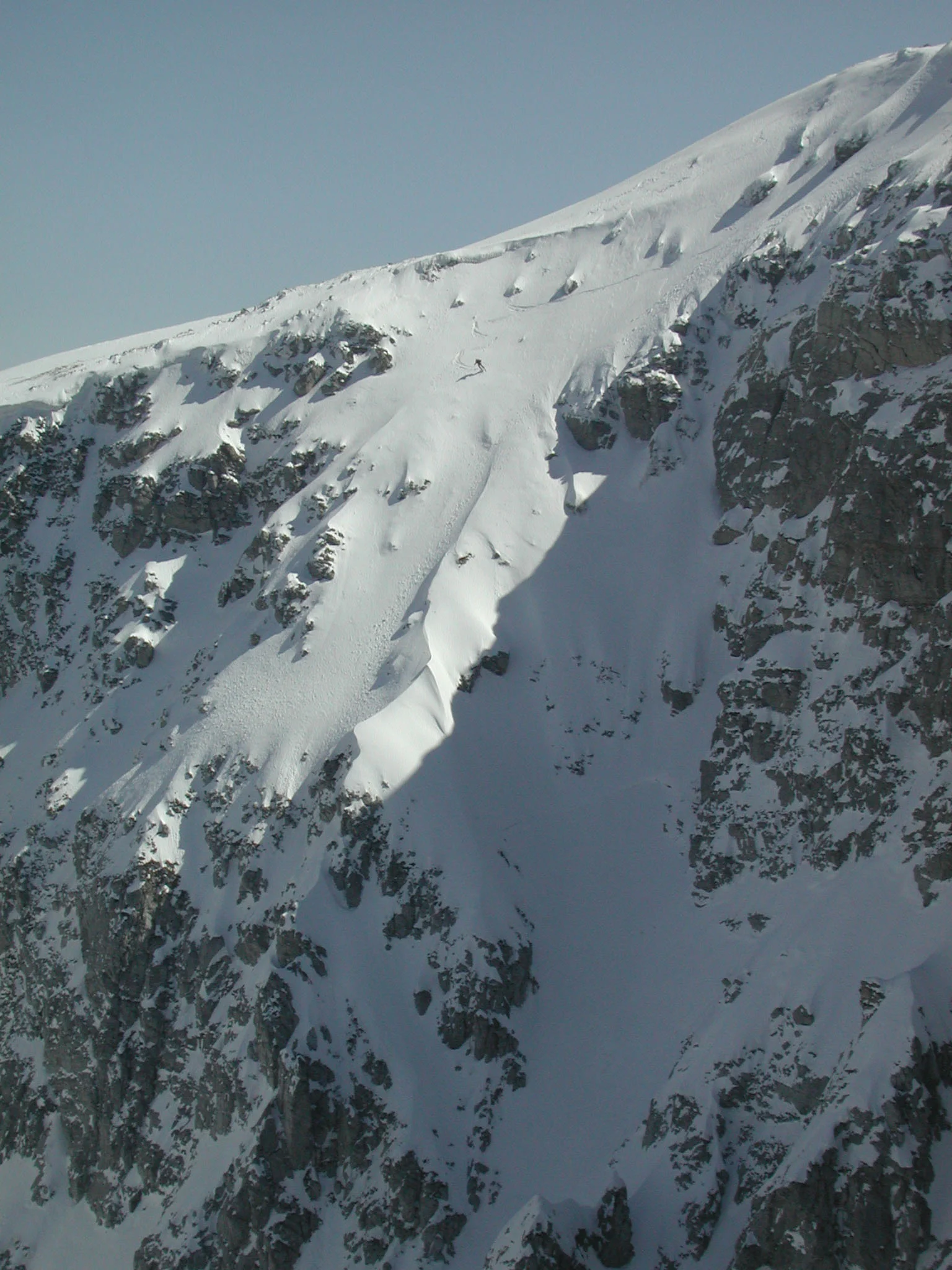 Pierwszy zjazd z Krzesanicy do Doliny Mułowej, Tatry.