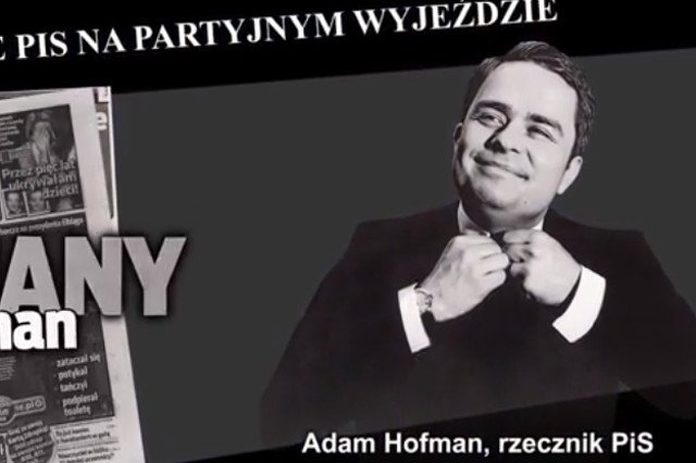 Bohaterem spotu jest m.in. Adam Hofman