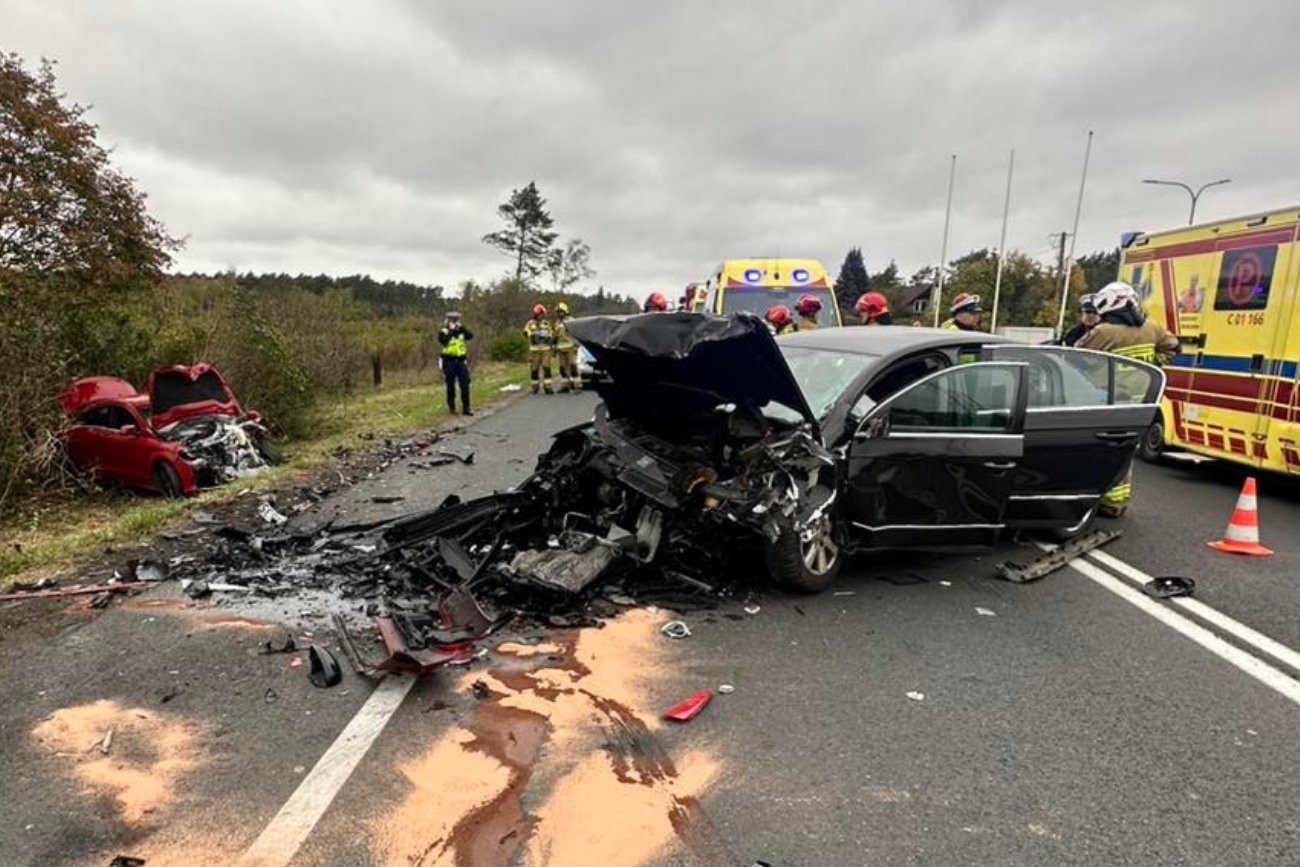 Groźny wypadek pod Bydgoszczą. Kierowca zrobił to celowo.
