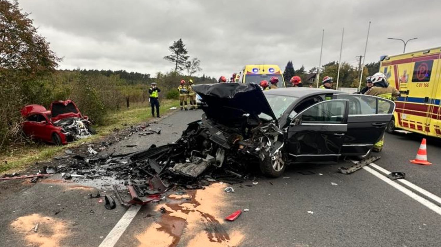 Groźny wypadek pod Bydgoszczą. Kierowca zrobił to celowo.