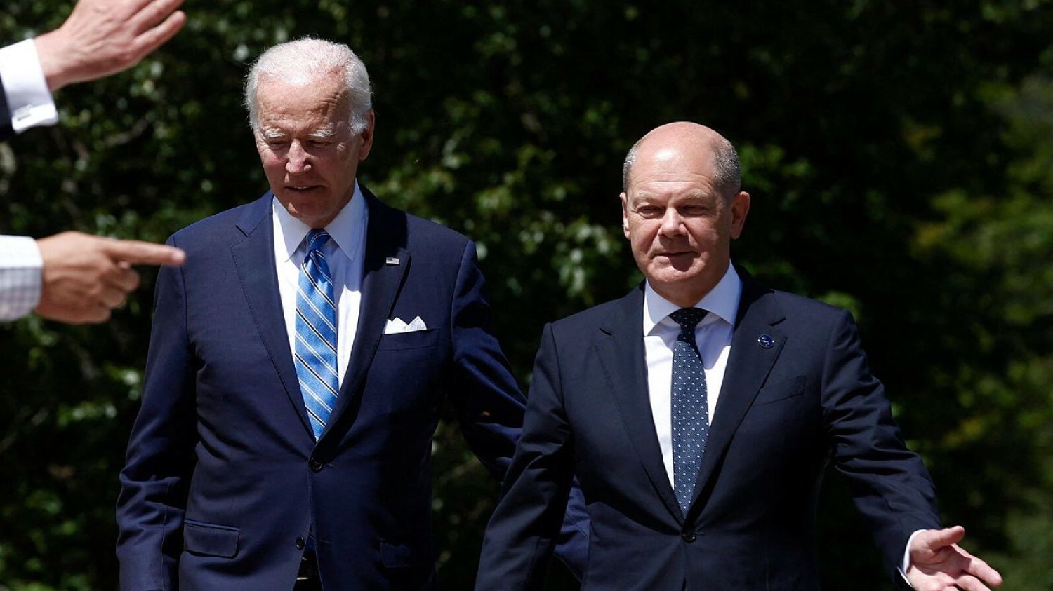 Na zdjęciu prezydent USA Joe Biden i kanclerz Niemiec Ola Scholz.