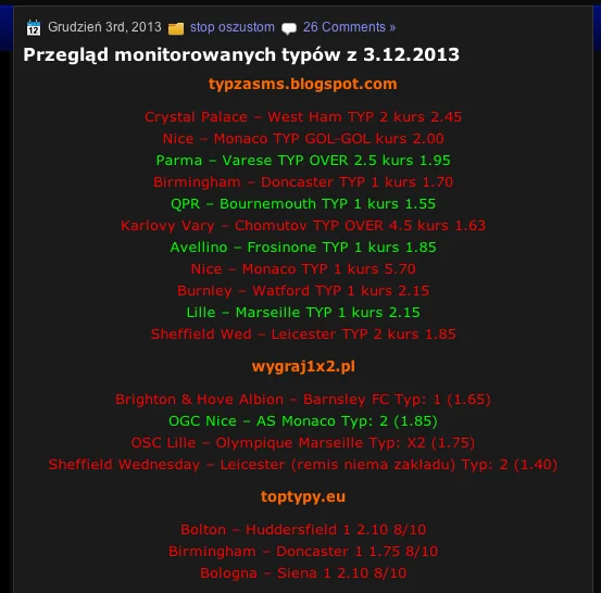 Raport z monitoringu stron z typami