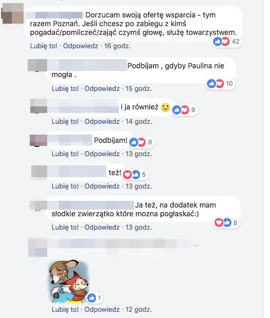 Komentarze kobiet na profilu Aborcyjny Dream Team on tour na Facebooku.
