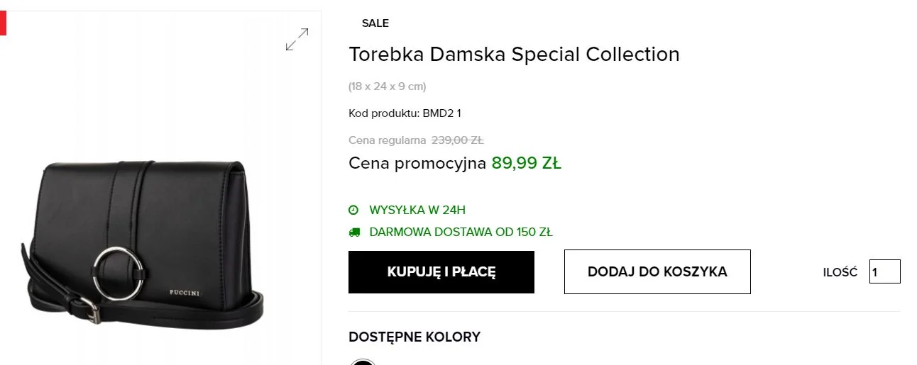 Niektóre małe torebki Puccini lepiej kupić w oficjalnym sklepie