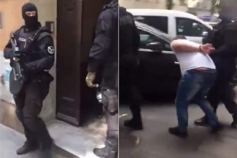 Nożownik został wyciągnięty z mieszkania przez uzbrojonych policjantów