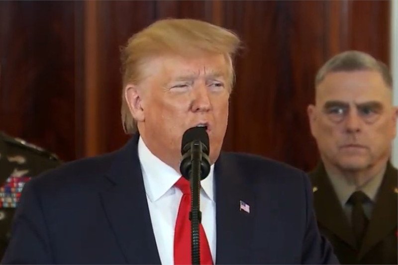 Donald Trump skomentował atak Iranu na bazę USA w Iraku.