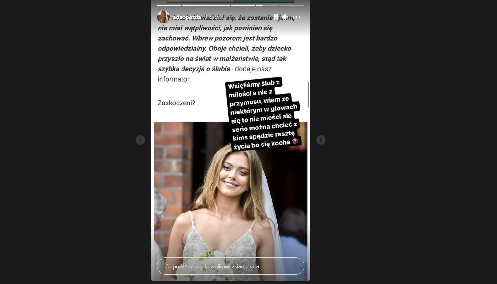 Opozda o plotkach na temat swojej ciąży.