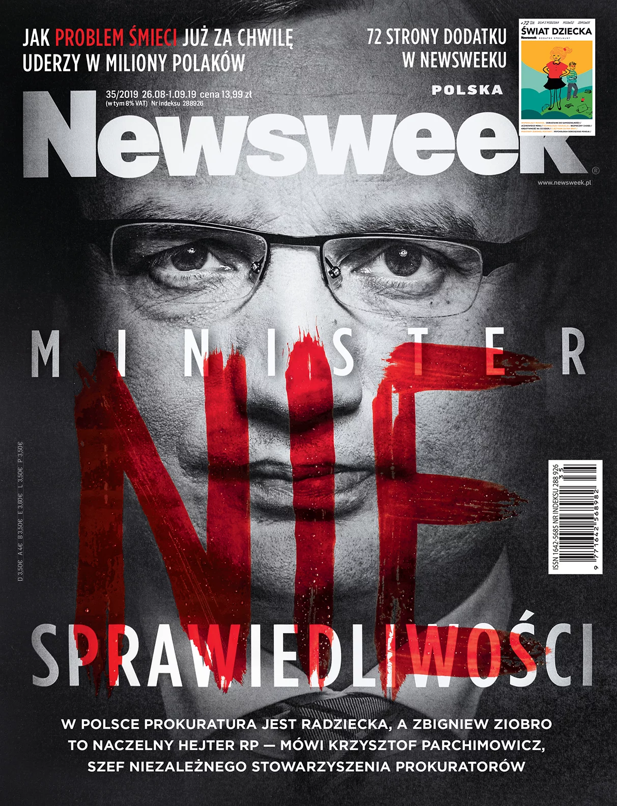 Okładka najnowszego wydania tygodnika "Newsweek".