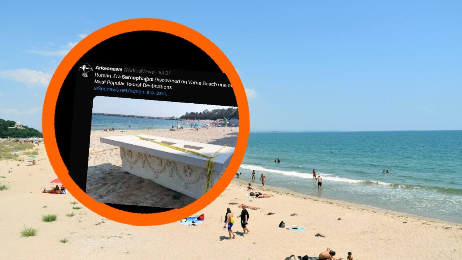 Na plaży w Bułgarii odnaleziono sarkofag