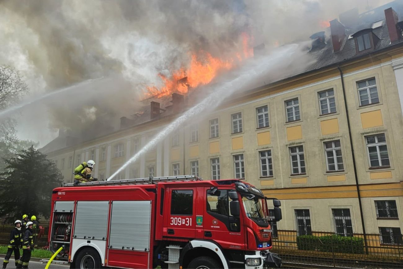 Pożar uczelni w Gorzowie Wielkopolskim