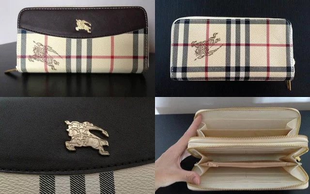 Podrobiony portfel Burberry.