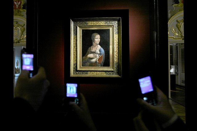 "Dama z gronostajem" to najsłynniejszy obiekt w zbiorach Czartoryskich.