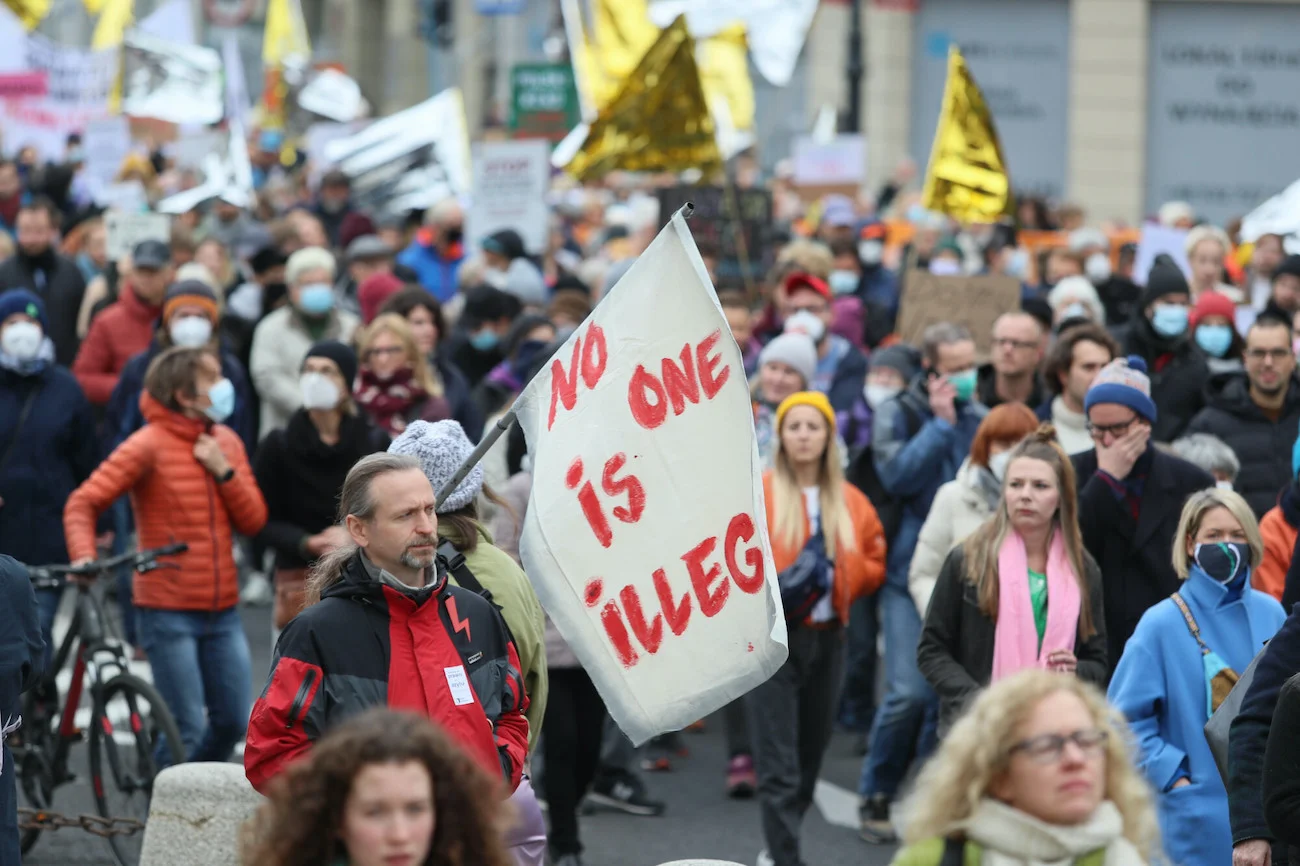 Marsz solidarności z uchodźcami "Stop torturom na granicy". Marsz solidarności z uchodźcami "Stop torturom na granicy".