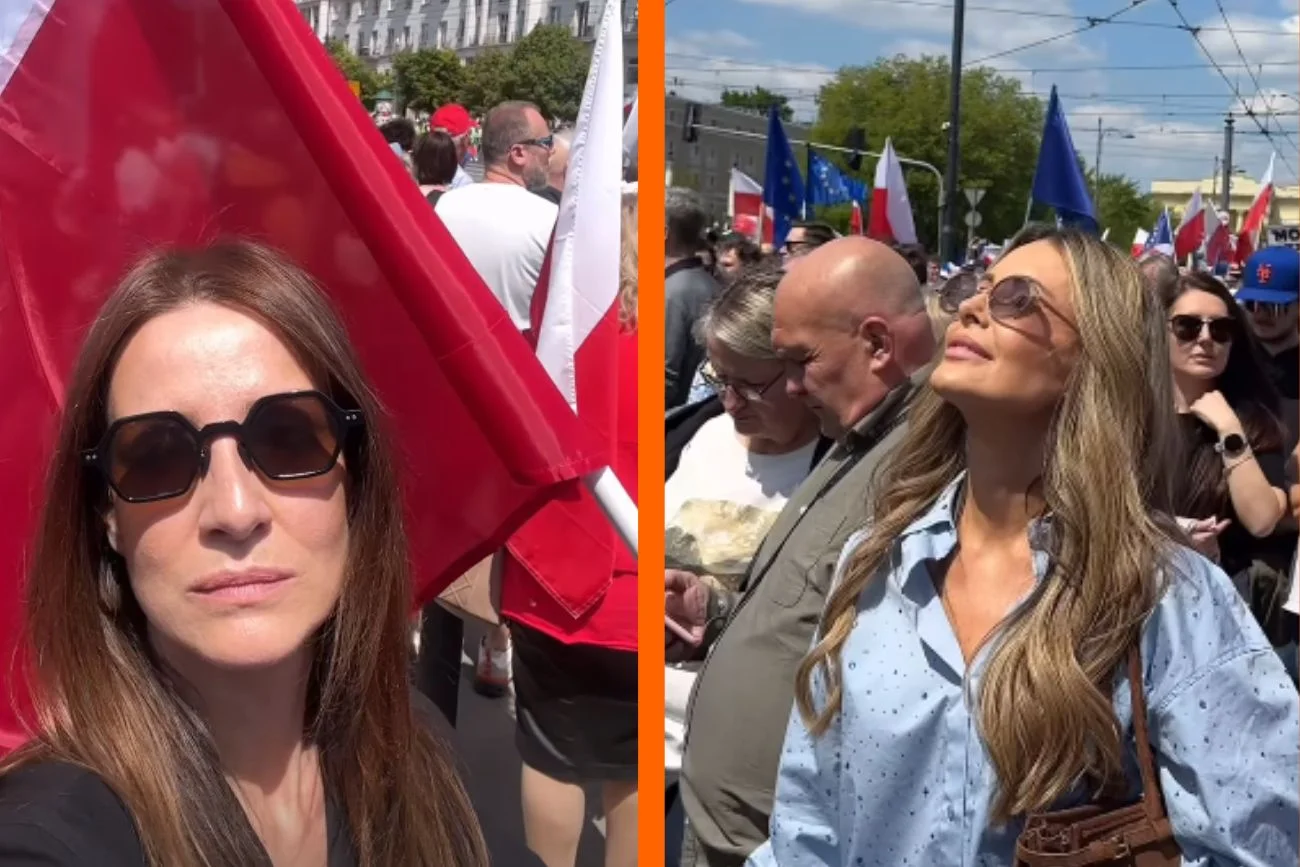 Gwiazdy na marszu Rafała Trzaskowskiego Maja Ostaszewska i Małgorzata Rozenek-Majdan
