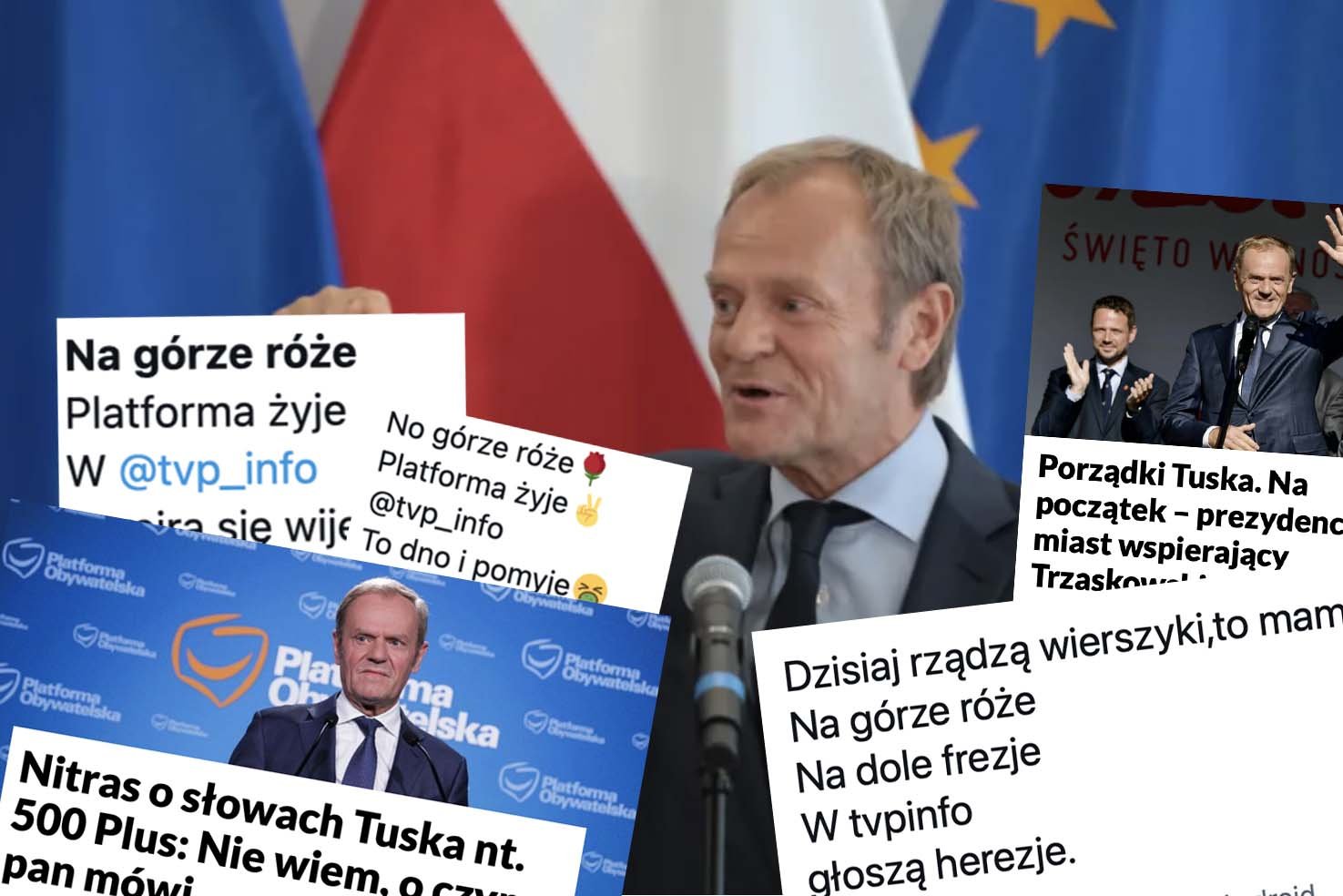 Powrót Tuska do polityki wywołał burzę w TVP Info i na Twitterze.
