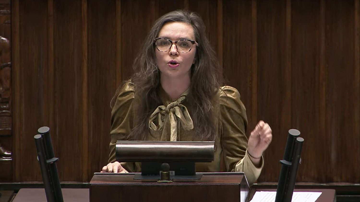 Klaudia Jachira w Sejmie. Zaczęła od słów o "szeregowym pośle Kaczyńskim".